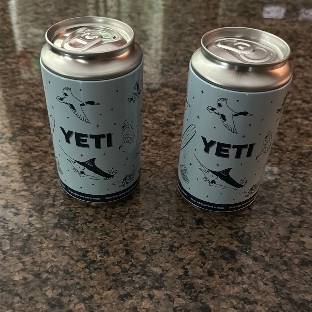 Set of two yeti stash cans.